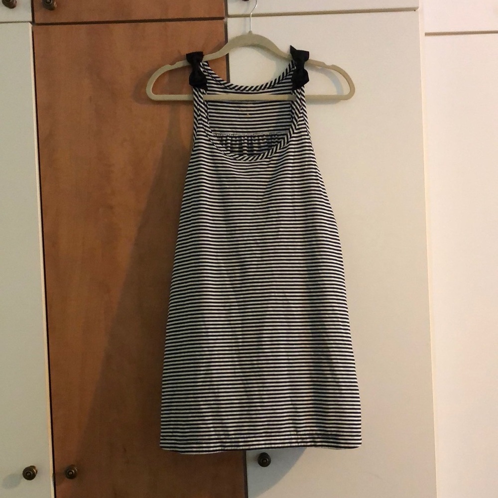 Kate Spade XL Black and White striped cotton dress